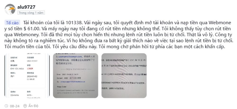 Sàn ICM có lừa đảo không? Đánh giá chi tiết sàn ICM năm 2025 4 sàn icm ko cho phép nhà đầu tư rút tiền