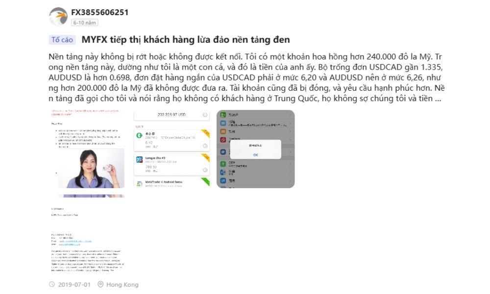 Sàn MYFX Markets có uy tín không? Đánh giá chi tiết sàn năm 2025 5 sàn myfx lừa đảo khách hàng