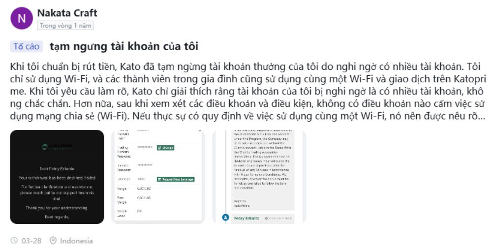 Sàn Kato Prime có uy tín không? Đánh giá chi tiết sàn 2025 5 sàn tự động tạm ngưng tài khoản