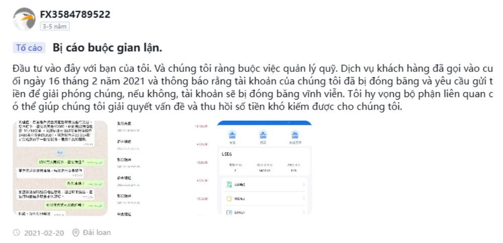tố cáo lừa đảo từ nhà đầu tư