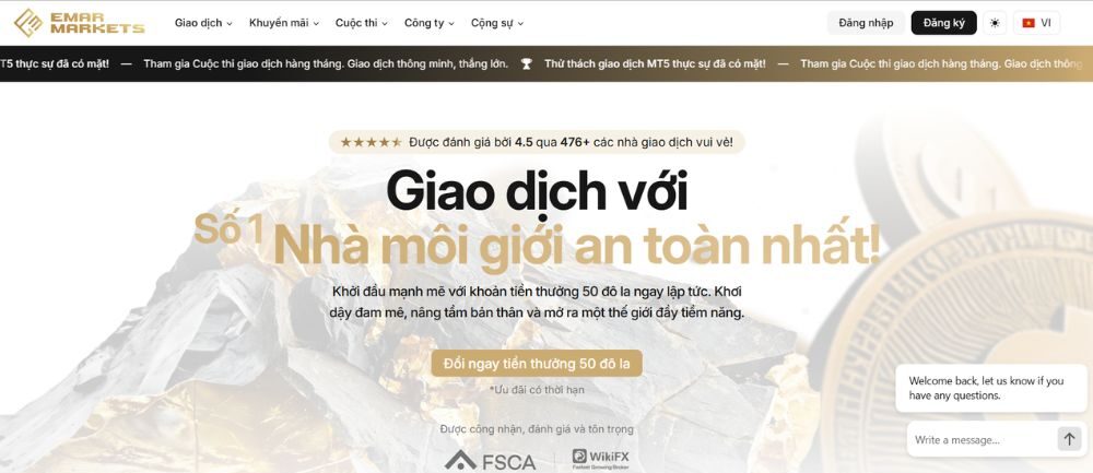 Sàn Emar Markets có uy tín không? Đánh giá chi tiết sàn 2025 2 tổng quan về sàn emar markets