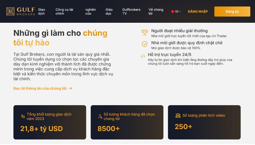 Sàn Gulf Brokers có uy tín không? Đánh giá chi tiết sàn 2 tổng quan về sàn gulf brokers