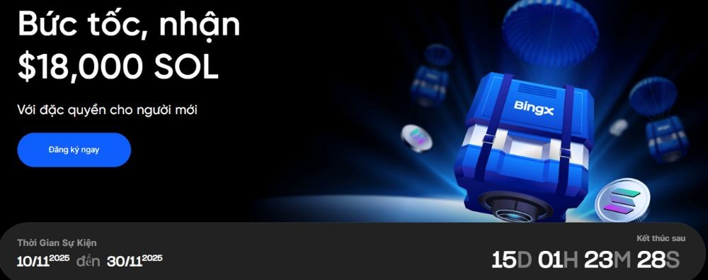 Cơ hội nhận token SOL miễn phí không thể bỏ lỡ từ BingX 3 Chương trình nhận SOL từ BingX