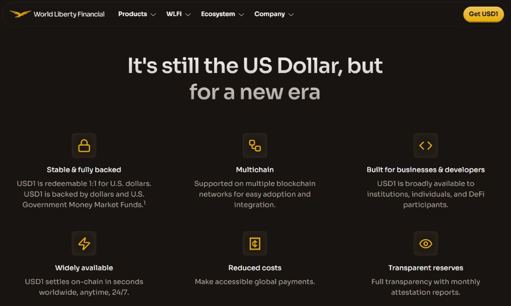 USD1 là gì? Toàn cảnh dự án Crypto của gia đình Trump 3 Điểm đặc biệt của USD1