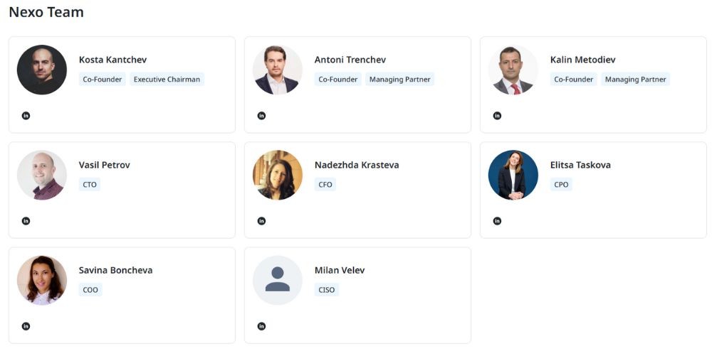 Nexo là gì? Đánh giá toàn diện dự án lending hàng đầu 5 Đội ngũ NEXO