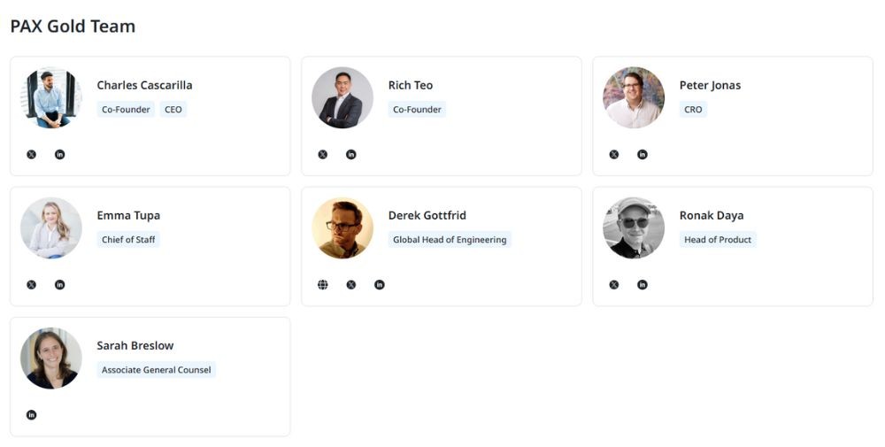 Pax Gold là gì? Hé lộ dự án vàng số hóa chuẩn quốc tế 5 Đội ngũ Pax Gold