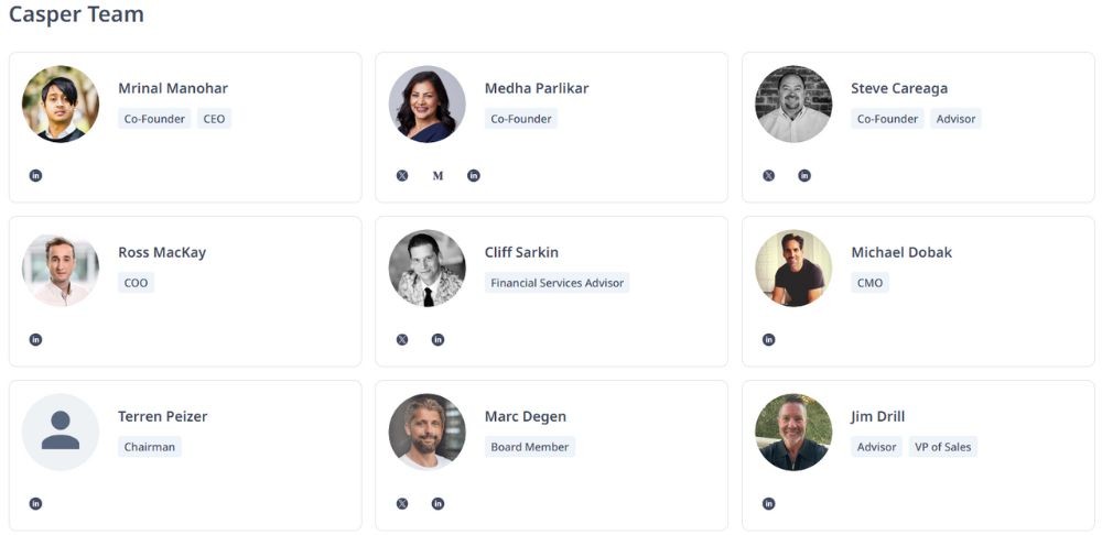 Casper là gì? Toàn cảnh dự án và token CSPR chi tiết 4 Đội ngũ phát triển Casper