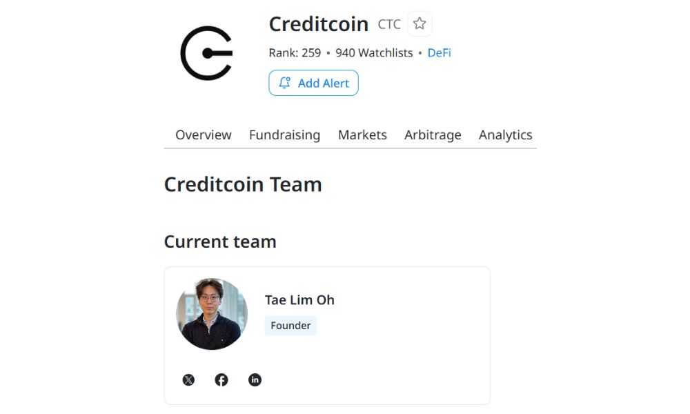 Đội ngũ phát triển Creditcoin
