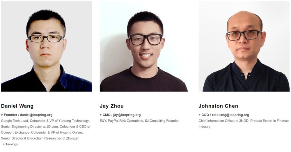 Loopring là gì? Tìm hiểu về nền tảng Layer 2 và token LRC 3 đội ngũ phát triển của loopring