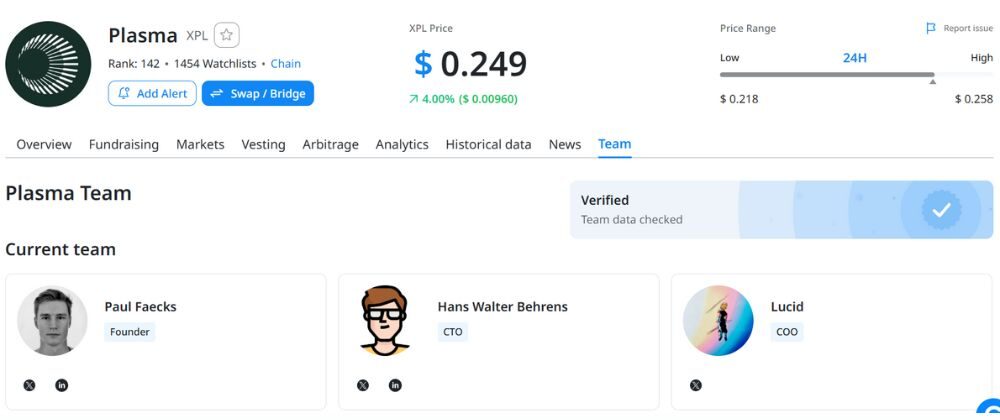 Plasma là gì? Liệu đây có phải là "Nvidia của thế giới Web3"? 7 Đội ngũ phát triển của Plasma