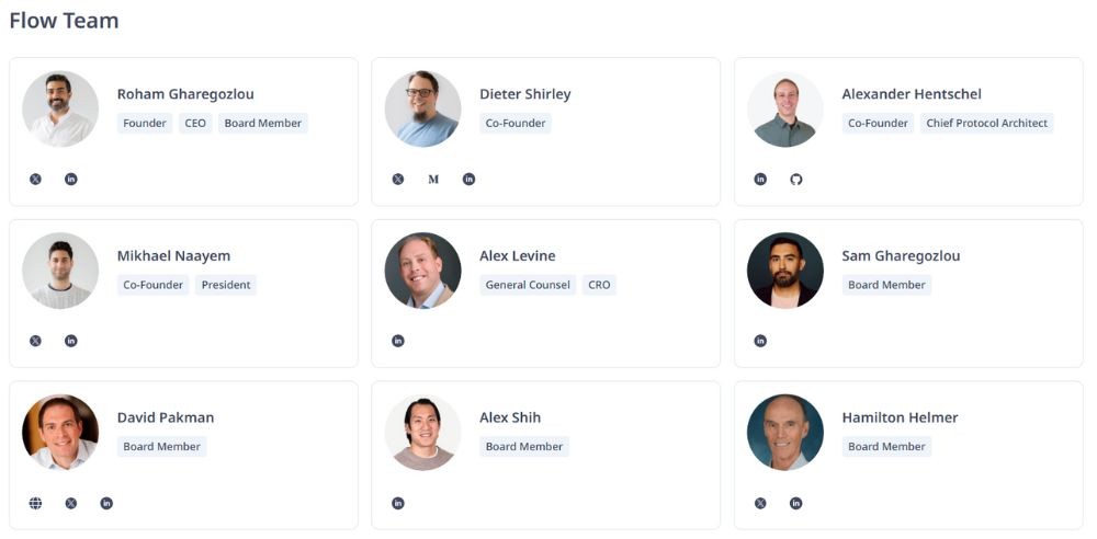 Đội ngũ phát triển Flow