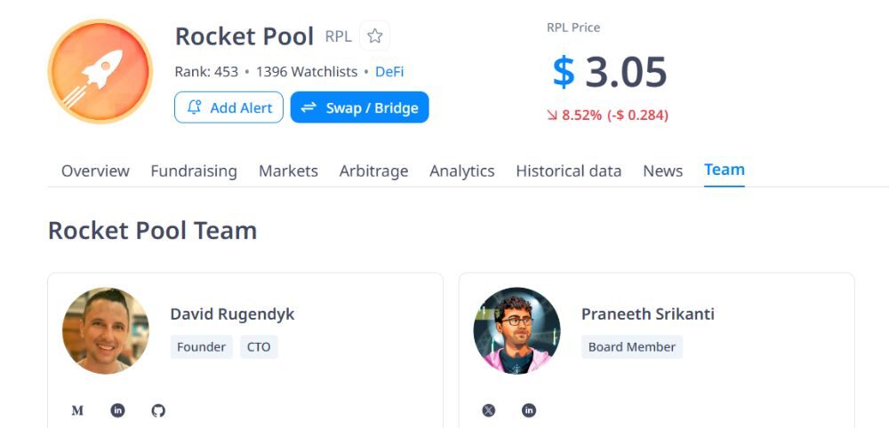 Rocket Pool là gì? Có nên đầu tư RPL năm 2026 không? 3 đội ngũ phát triển rocket pool