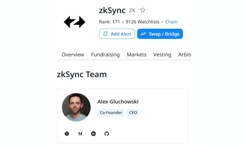 Đội ngũ phát triển ZKsync