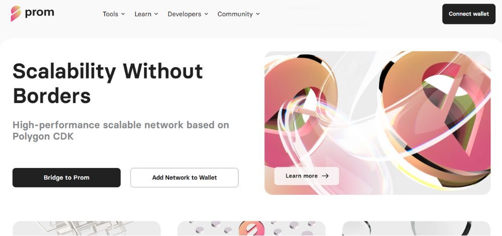 Prom là một blockchain Layer-2 mô-đun sử dụng công nghệ ZkEVM