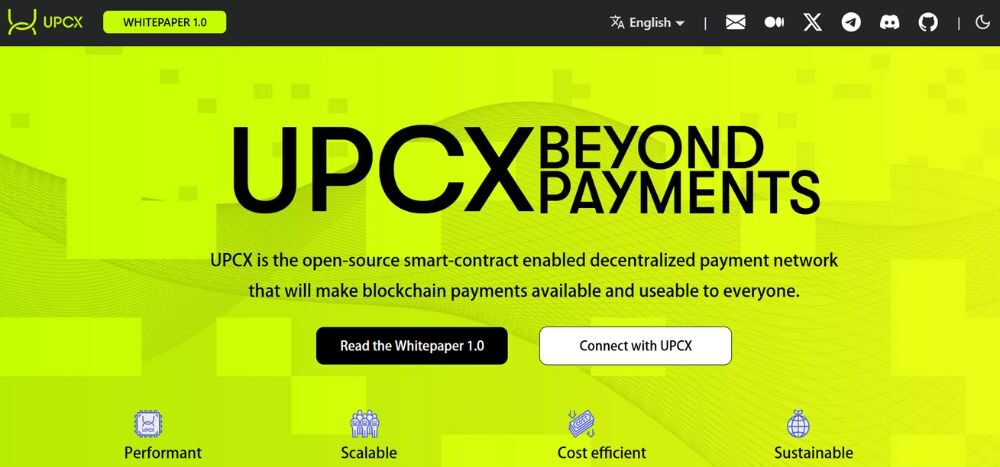 UPCX là một nền tảng blockchain Layer-1 mã nguồn mở