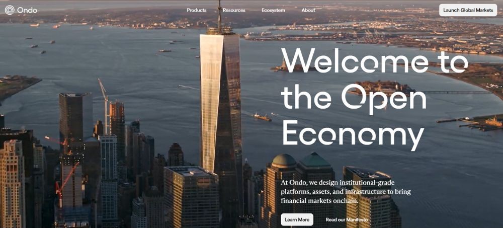 Ondo Finance là gì? Toàn cảnh dự án token hóa tài sản 2 Website Ondo Finance