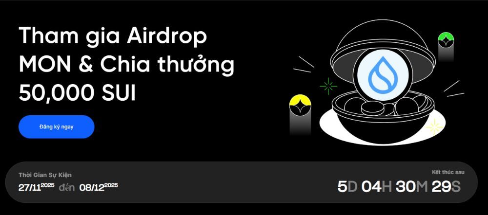 Tổng quan sự kiện săn Token MON & Chia thưởng 50.000 SUI